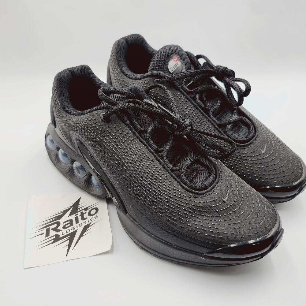 Mens Size 8 Nike Sneakers Air Max DN Low Triple Black Metallic Gray DV3337-006